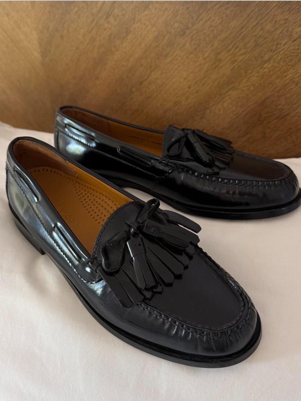 NEW Cole Haan Black Patent Tassel Loafers Women’s